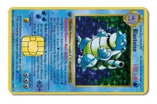 Pokemon Blastoise Credit Card Skin Decal Small Chip