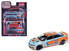 2021 DODGE CHARGER SRT HELLCAT 01 "GULF OIL" 1/64 DIECAST BY AUTO WORLD CP8084