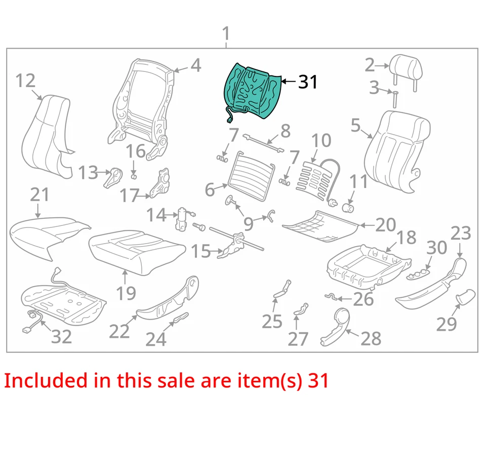 ПОДХОДИТ ДЛЯ 2000-2005 SATURN L300 L200 НАГРЕВАТЕЛЬ ASM D&P/СИДЕНЬЕ BK CUS 22692326 - НОВЫЙ OEM - Изображение 2 из 3