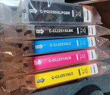 Ink4Work Canon Ink Cart-5 Pk; C-PGI250XL Blk, C-CLI251XL Blk,Cyan,Magenta,Yellow
