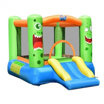 Inflatable Bounce House Jumper Castle Kid's Playhouse with Long Slide - Color: M
