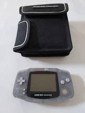 Nintendo Game Boy Advance Glacier with Case and Light Tested Works Perfect GBA