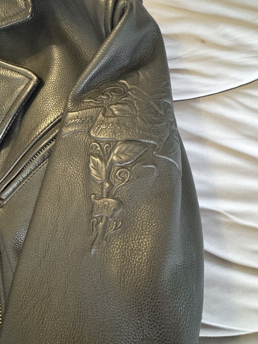 Vintage Harley Davidson Leather Jacket Women Med Sierra Rose custom airbrushed View 5