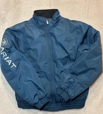 Ariat Womens L Zip Stable Insulated Jacket Equestrian Pockets Teal Blue Green