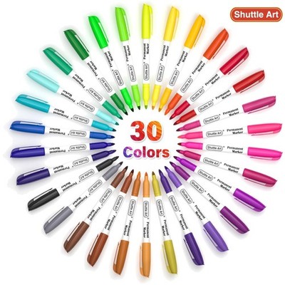 Colorful Permanent Markers for Art & Crafts
