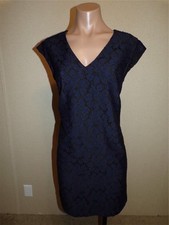 NEW J Crew Navy Blue Lace Shift Dress Size 4 Sleeveless V-Neck E0078 $168