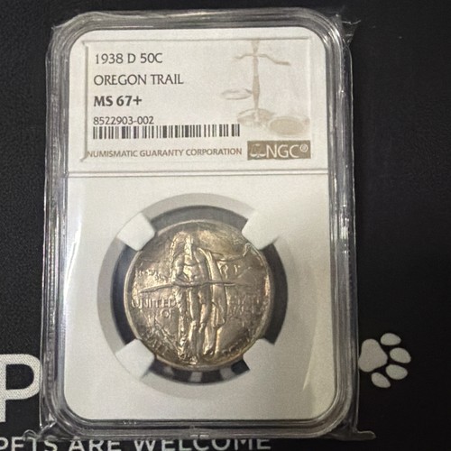 1938-D Oregon Trail Memorial Commemorative Half Dollar NGC MS67+ Plus