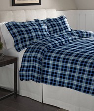 Flannel Oversized Duvet Set, Full/Queen, Ashby Plaid