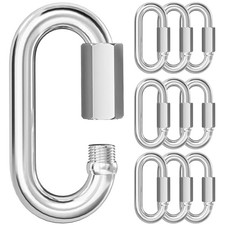 Quick Link Chain Connector, 304 Stainless Steel 10PCS M4 M4-1.57IN Silver-10PC