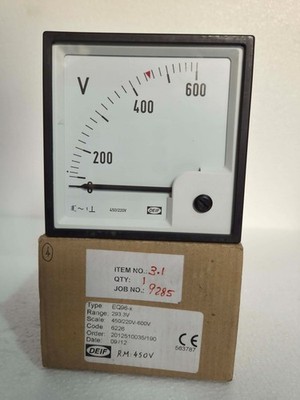 DEIF FQ96-X 0-600 VOLTAGE ANALOG METER