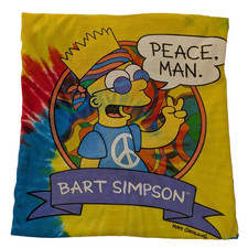 Liquid Blue Bart Simpson Tshirt Tie Dye Yellow Peace Man 4XL Tall Vintage