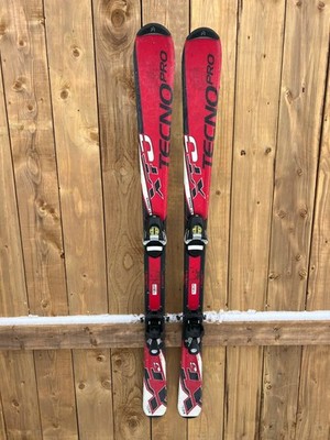 Alpine Downhill Snow Ski TECNO PRO XTJ 51'' Long Skis 130 cm with Bindings