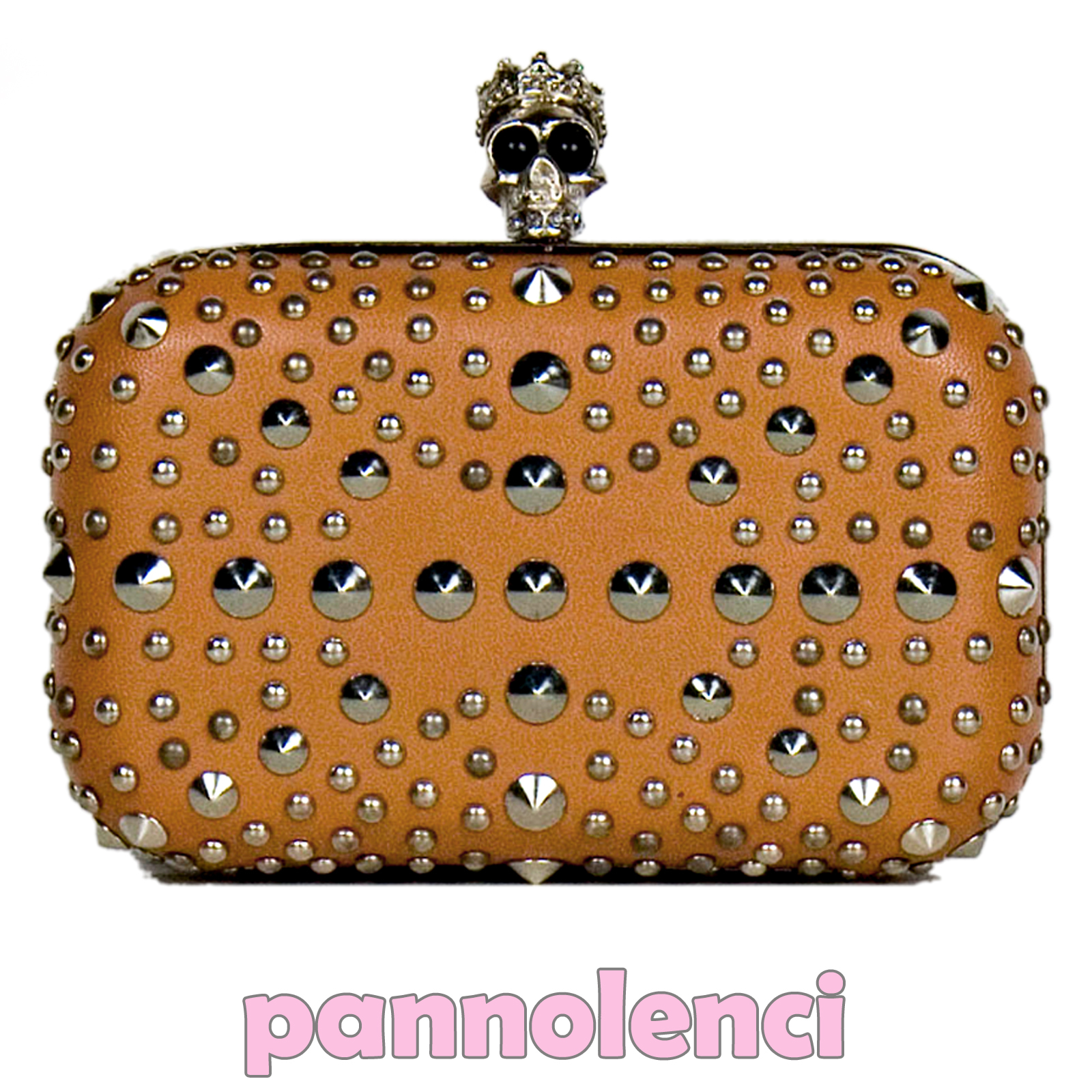 Bolso Clutch Mujer Tachuelas Tachonado Cráneo Clutch Pedrería Ecopiel 3925