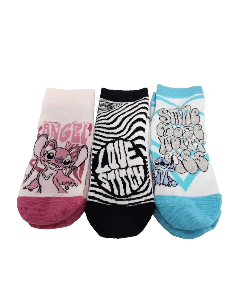 Calcetines Entrenadores Disney Lilo & Stitch 3 Pares Suave Transpirable Adorables Diseños Foto 3 de 4
