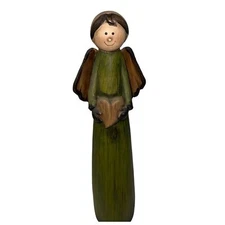 Tii Collectors Angel with Heart Statue C9512 Resin Hand Painted Christmas