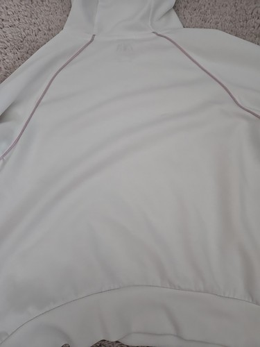 Zara girls white pink sweatshirt Hoodie Feel Free And Enjoy It Sz. 9 - Picture 8 of 9