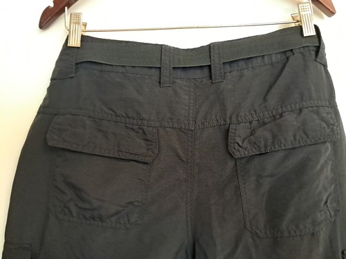 Outdoor Convertible Mossy Oak Men's Pants 36x32 Solid Black Belt 6 Pocket Hiker - Picture 8 of 10