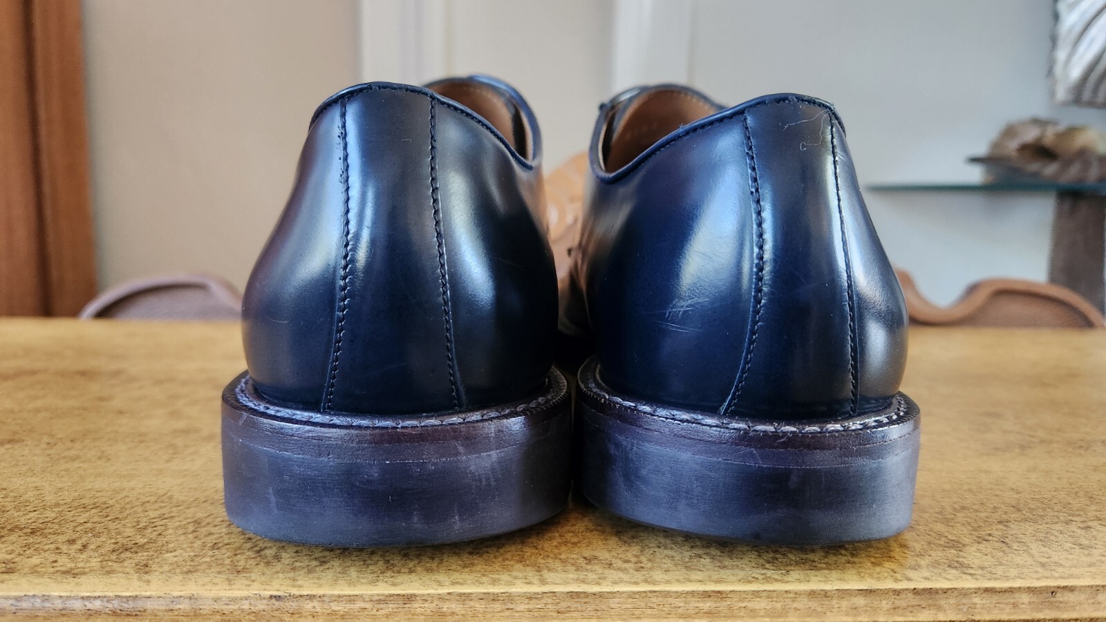 SAOLA Scarpe derby Paul Smith da uomo in pelle blu taglia 11 US 44 IT