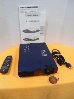 PLUS U2-870 DATA PROJECTOR with remote,  manual, only  148 HOURS!