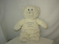 White Bear Plush Toy 'Congratulations On Your Wedding' 35Cm POU028