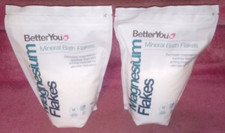 Lot Of Two Better You Magnesium Flakes Mineral Bath Flakes - 2.3 Lbs