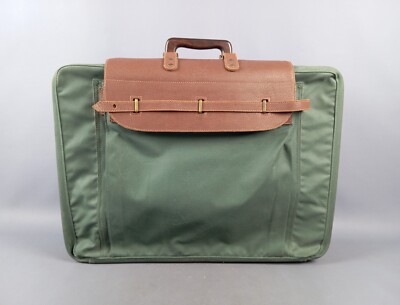 Koffer Bocci Made IN Italy Grün Brown Reisetasche Vintage Xx Sec