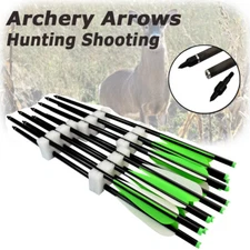 12pc 16-22" Crossbow Bolts Changeable Tips For Archery Target Hunting Shooting 