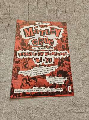 FPOT151 MAGAZINWERBUNG 12X8'' MOTLEY CRUE: JAHRZEHNT DER DEKADENZ 81-91