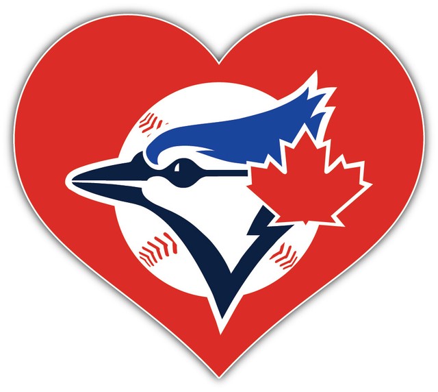 Toronto Blue Jays Heart MLB Baseball Car Bumper Sticker Decal ''SIZES