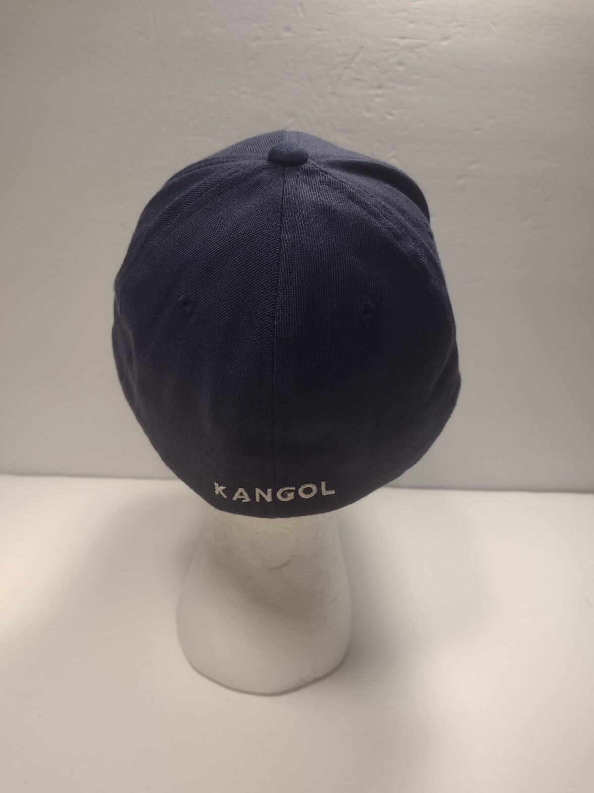 Kangol Wool Flexfit Baseball Hat Navy Blue White L/XL  Fitted Cap image 3