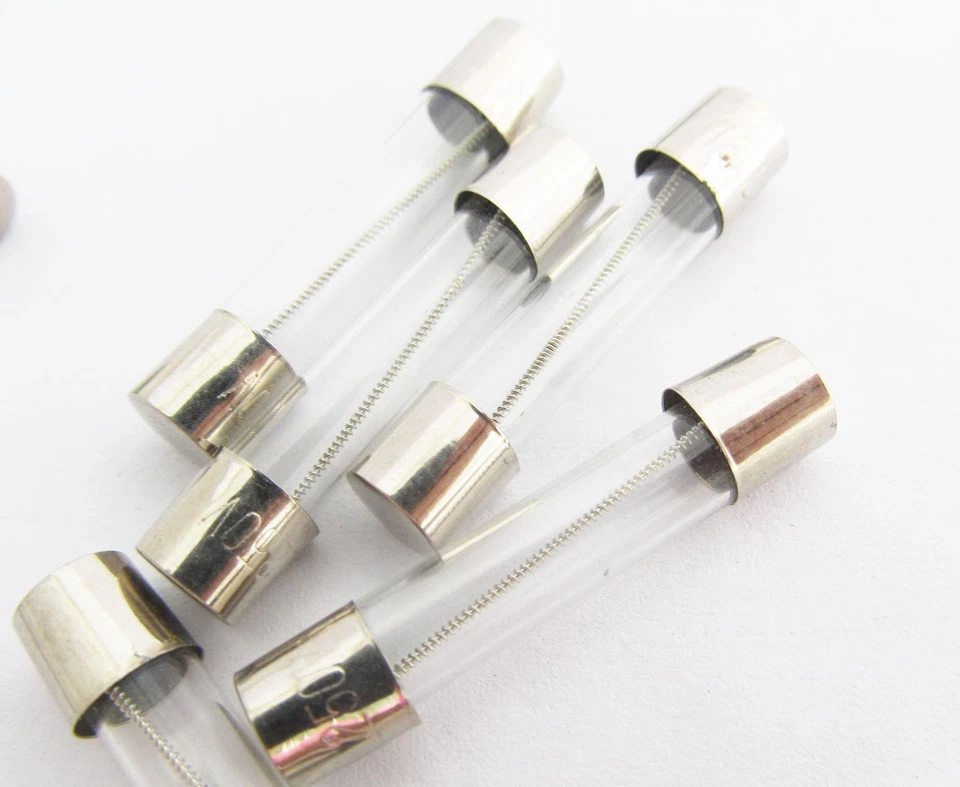 10 Pcs 6x30 Slow Blow Glass Fuse 6mm x 30mm 250V Slow Blow T0.25A-T15A - Image 2 of 4
