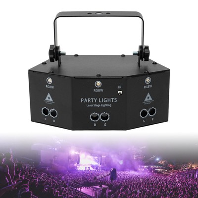 9-EYE RGB DMX DJ Projektor Disco Strobe Beam KTV Party Licht Laser Bühnenlicht