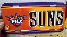 Phoenix Suns NBA basketball team Plastic License Plate, made in USA, 2007 issue