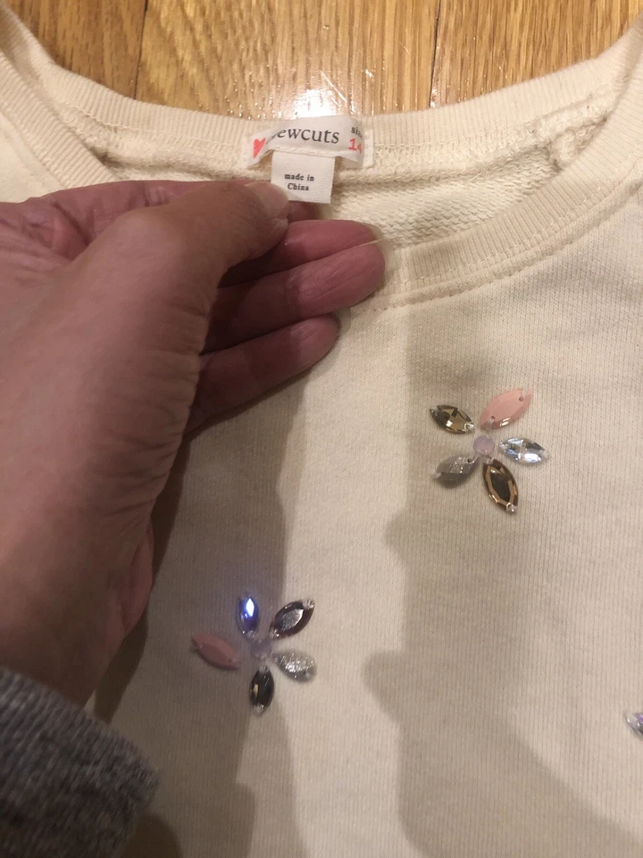 Suéter J Crew Niñas Talla 14 Usado en Excelente Condición 100% Algodón Foto 2 de 4