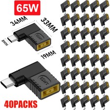 40PC USB C Type C To PD Power Charger Adapter Square Converter For Lenovo Laptop