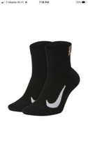 NIKE MULTIPLIER MAX ANKLE TENNIS SOCKS CU1309-010 2-PAIR
