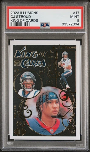 CJ Stroud 2023 Illusions #17 King of Cards RC PSA 9 Mint Houston Texans