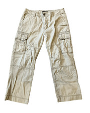 Vintage Ocean Pacific Cargo Pants Men 36x29 Tan Baggy Wide Leg Surf Skate Y2K OP