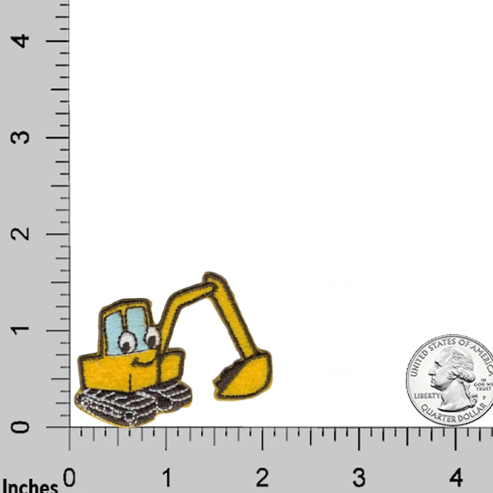 Parches para retroexcavadora (paquete de 3) apliques bordados de hierro en parche para niños Foto 2 de 4