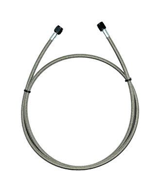 4AN NITROUS OXIDE/FUEL LINE 4 FT STAINLESS STEEL BRAIDED BLACK ENDS