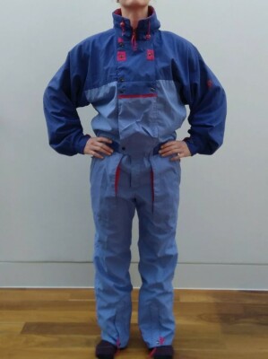 Vintage Retro Herren Skianzug Degre 7 Snowboarden Skifahren Sport Kostüm