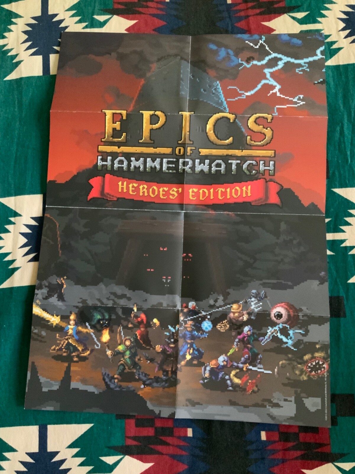 EPICS OF HAMMERWATCH: HEROES EDITION, double sided pixel art poster