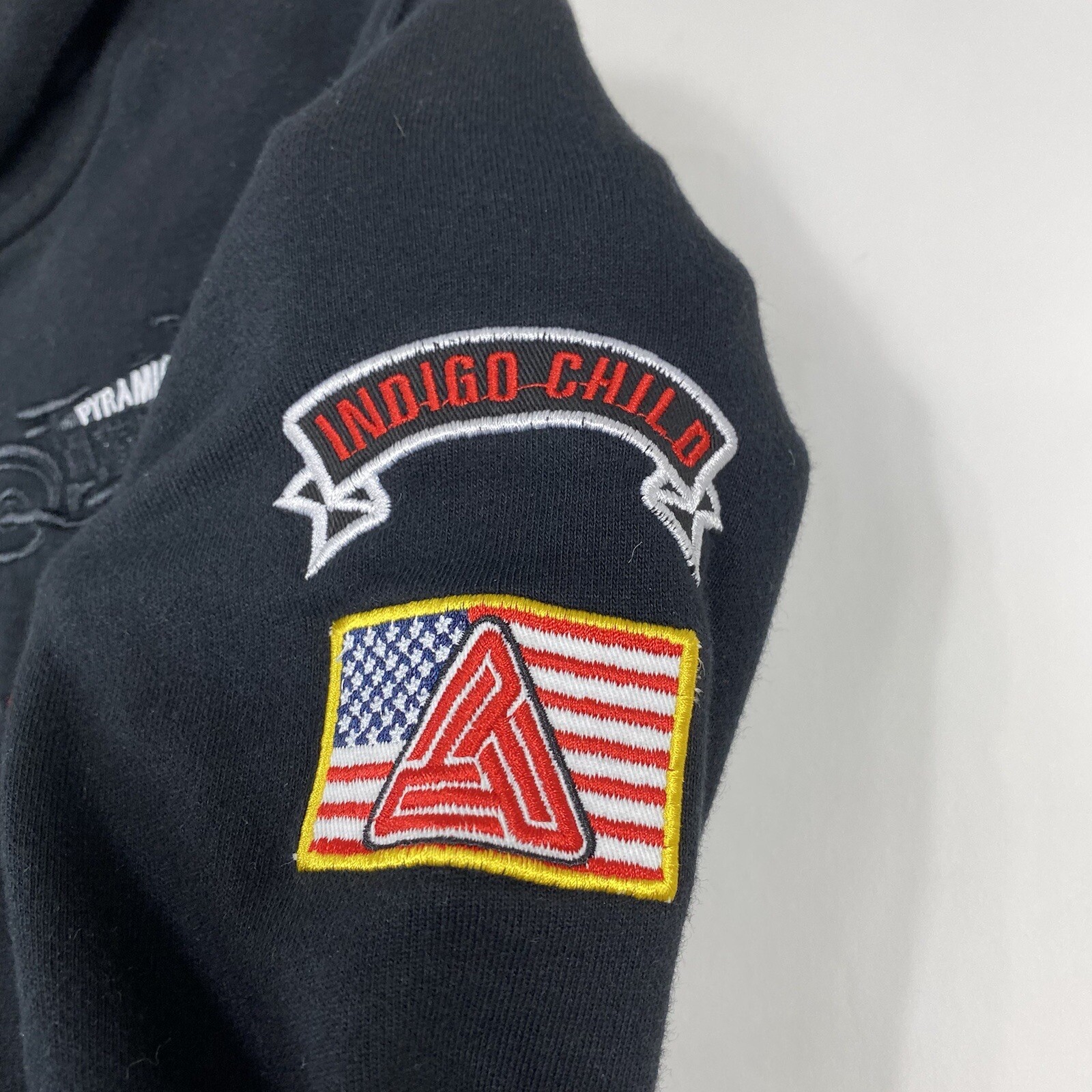 Black pyramid Full zip black patchwork jacket siz… - image 4