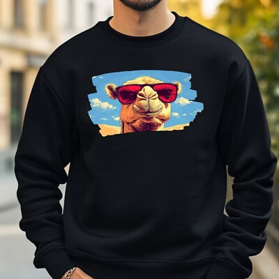 Camel With Glasses Sweatshirt Cosy And Perfect For Any Occasion S To 4XL
