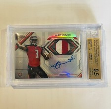 2015 topps chrome football Jameis Winston rookie patch auto /50 bgs 9.5 