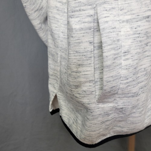 Tek Gear Heather Gray Mock Neck Kangaroo Pocket Pullover Sweatshirt - Picture 6 of 7