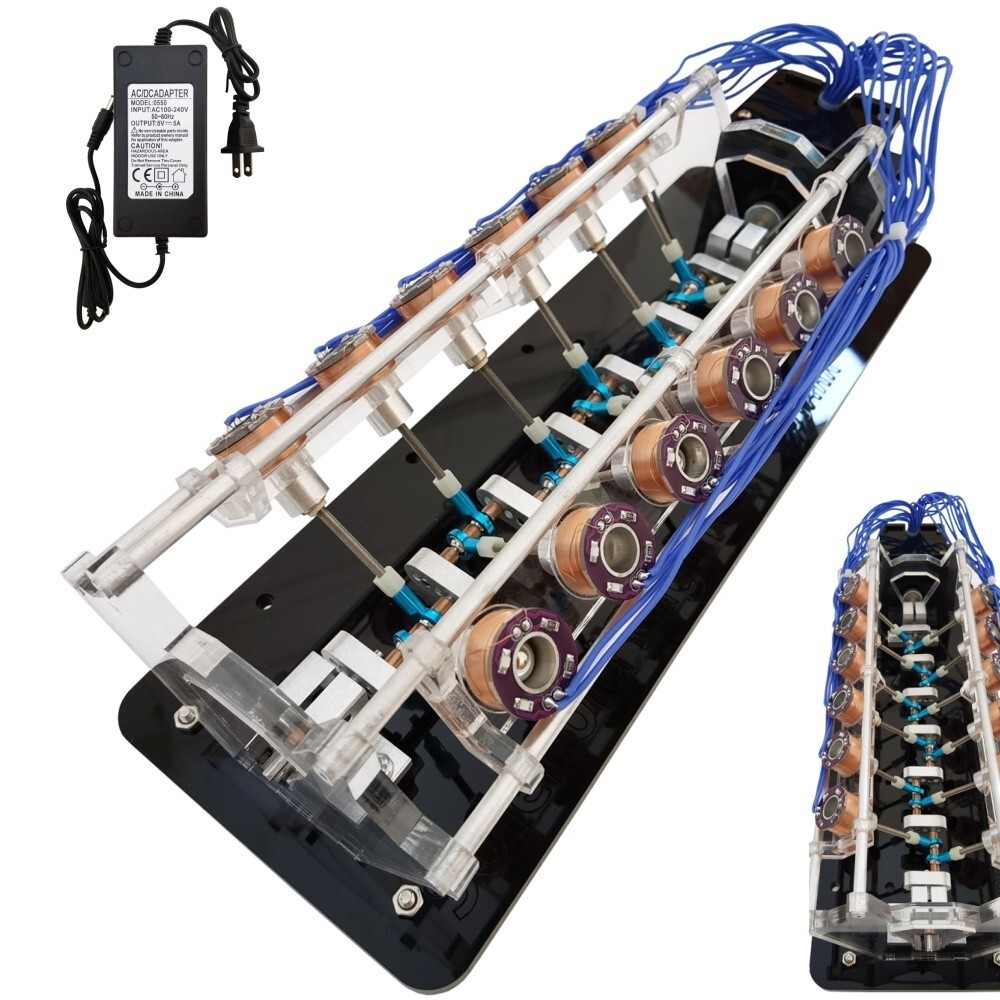 12-Coil V-Shaped Electromagnet Engine Model Motor Model Teaching Aid Model Toy
