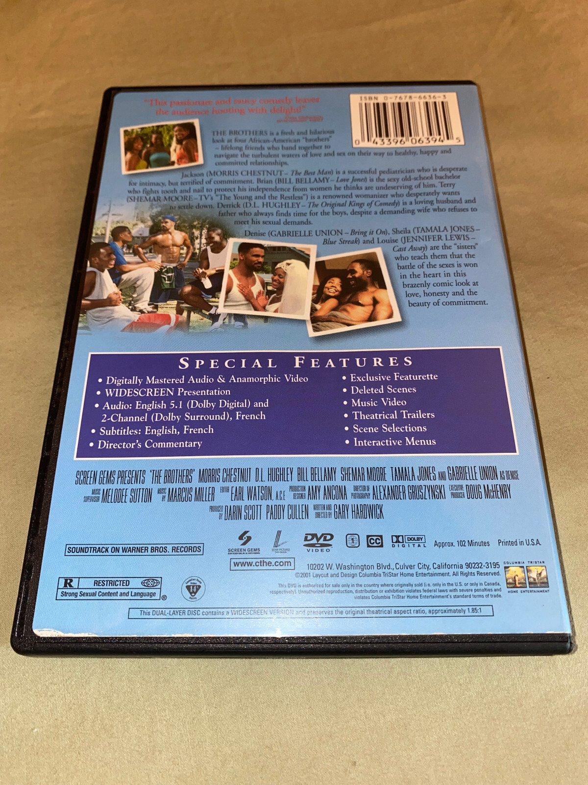 The Brothers DVD Widescreen DL Hughley Bill Bellamy Comedy Movie