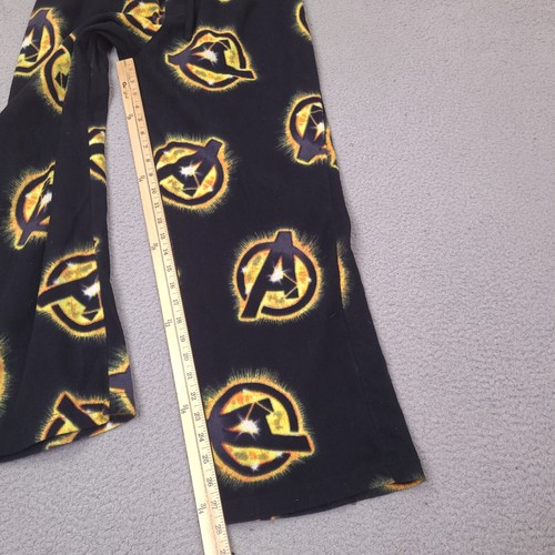 Avengers Marvel Pajama Pants Mens Medium Black Fleece 2012 Approx. 28 inch Waist - Afbeelding 5 van 11
