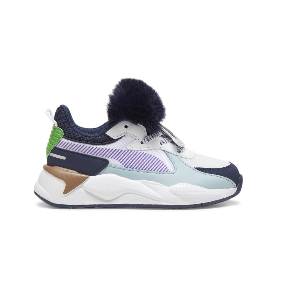 Puma RsX X Trolls Молодежные белые кроссовки на шнуровке для мальчиков Повседневная обувь 39699501